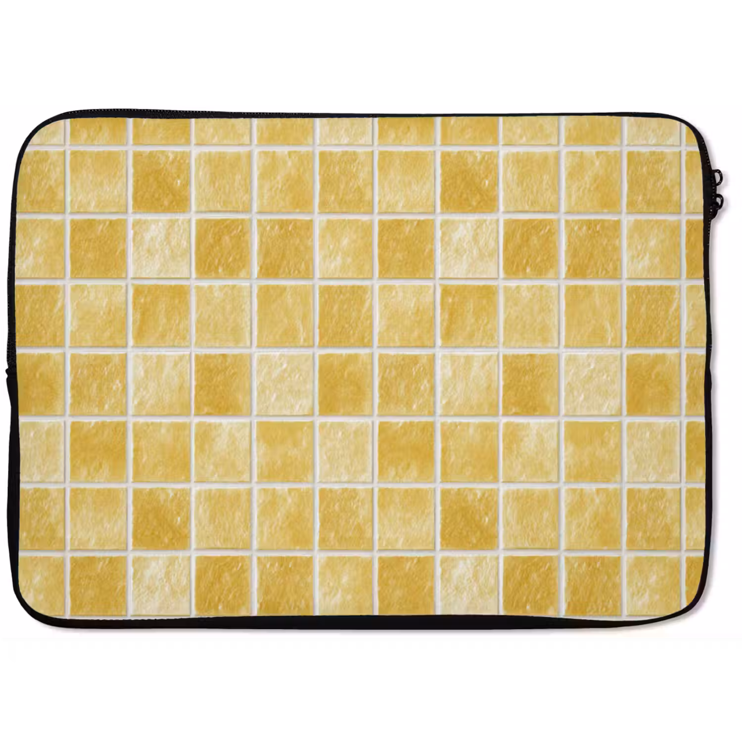 Tegels - Mozaïek - Textuur - Goudgeel laptophoes neopreen klein 279 -zkaufland3dotto