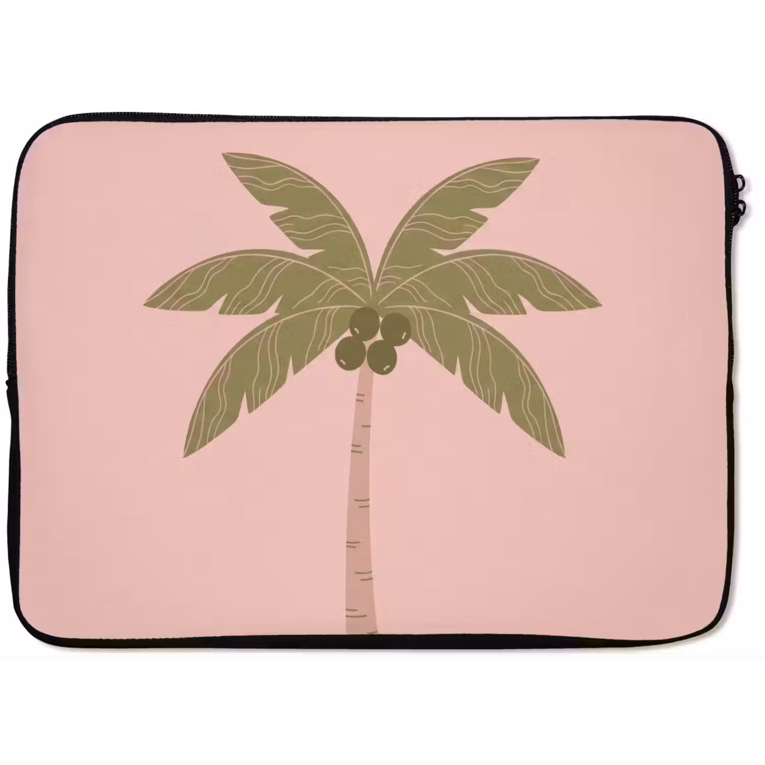 Boom - Palm - Natuur - Illustratie - Roze laptophoes neopreen klein -zkaufland3dotto