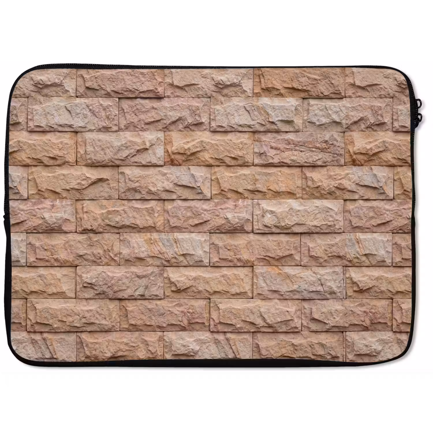 Muur - Steen - Ruw - Textuur - Beige laptophoes neopreen klein -zkaufland3dotto