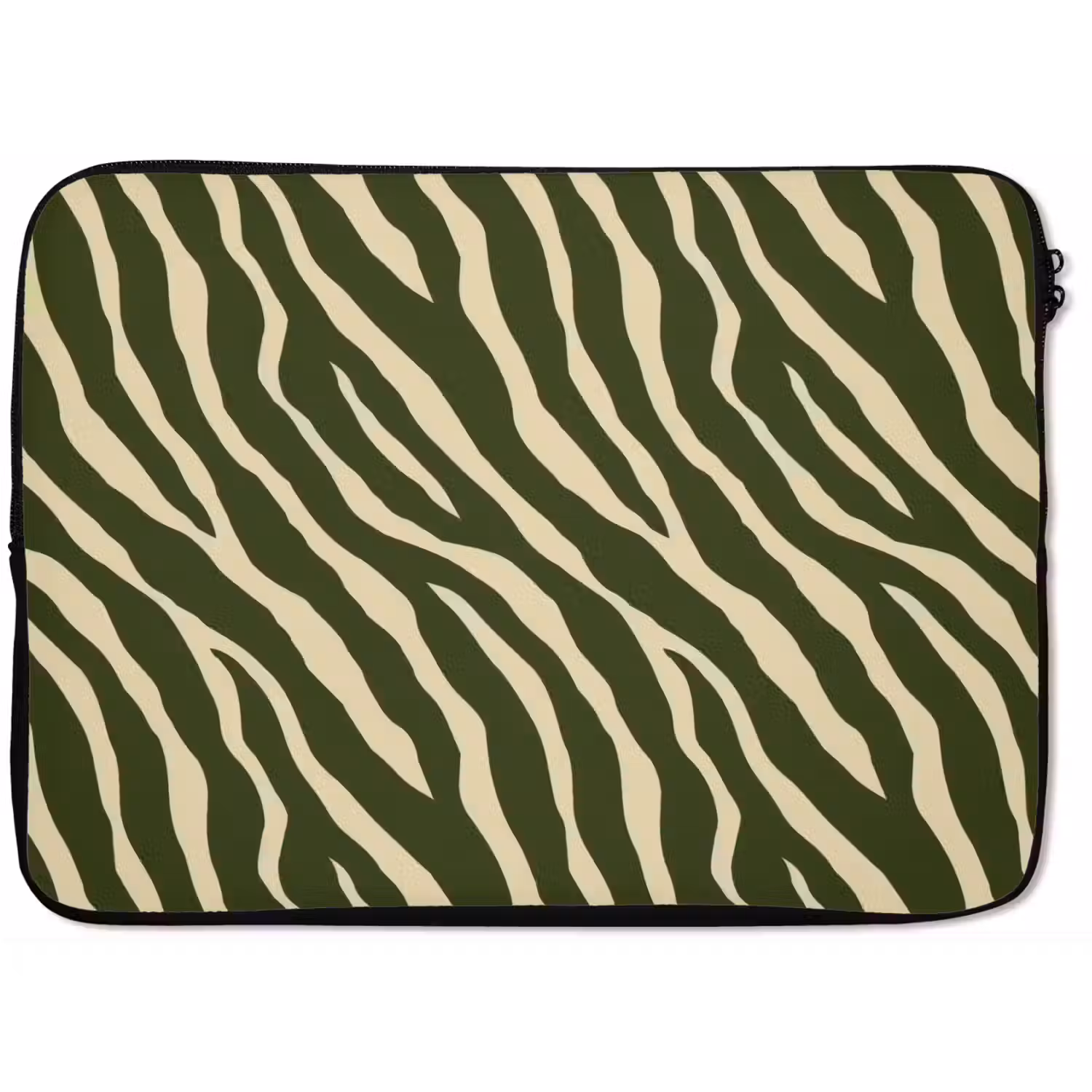 Zebra - Patroon - Groen laptophoes neopreen klein 279 -zkaufland3dotto