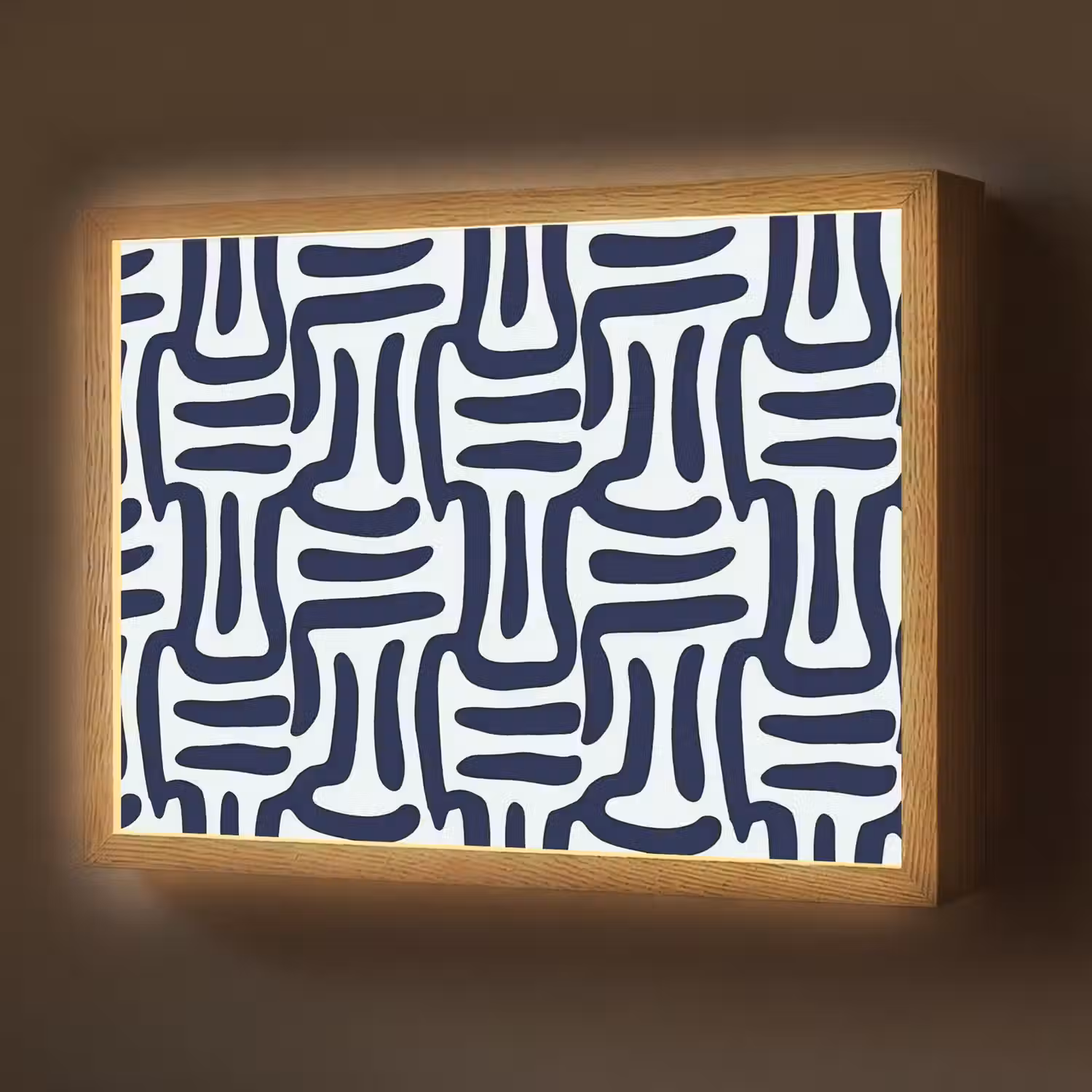 Abstract - Modern - Blauw Light Box met batterij (Wandlamp) middel 907 -z3d_website