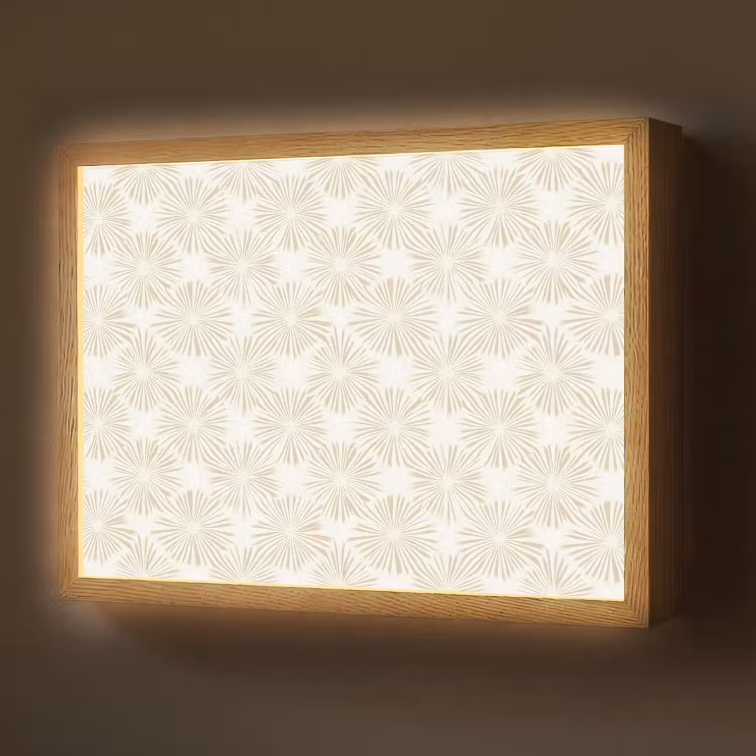 Abstract - Motief - Beige Light Box met batterij (Wandlamp) middel 907 -z3d_website