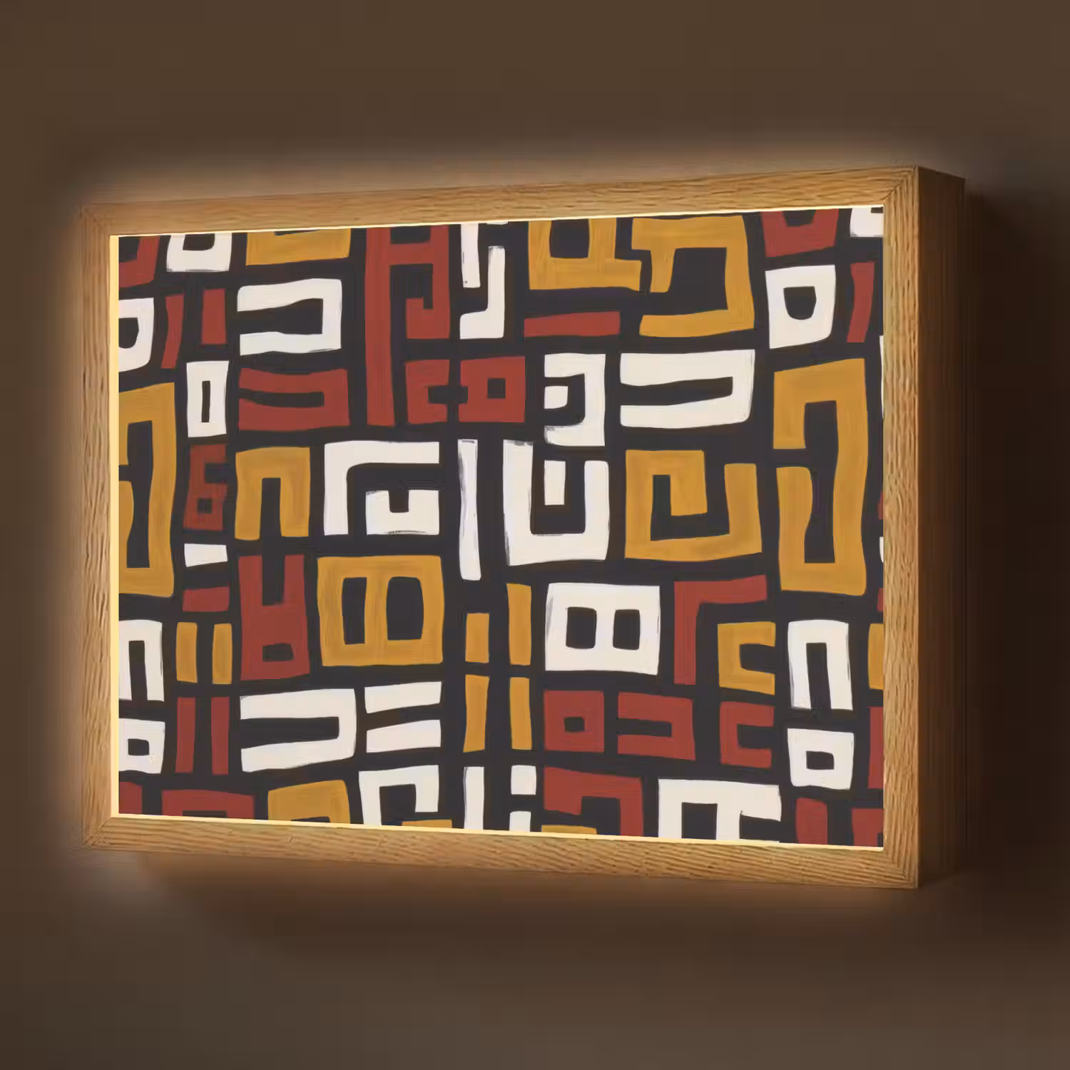 Abstract - Patroon - Rood Light Box met batterij (Wandlamp) middel -z3d_website