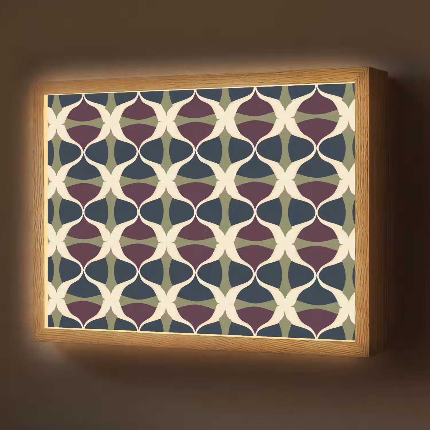 Abstract - Retro - Kleurrijk Light Box met batterij (Wandlamp) middel 907 -z3d_website