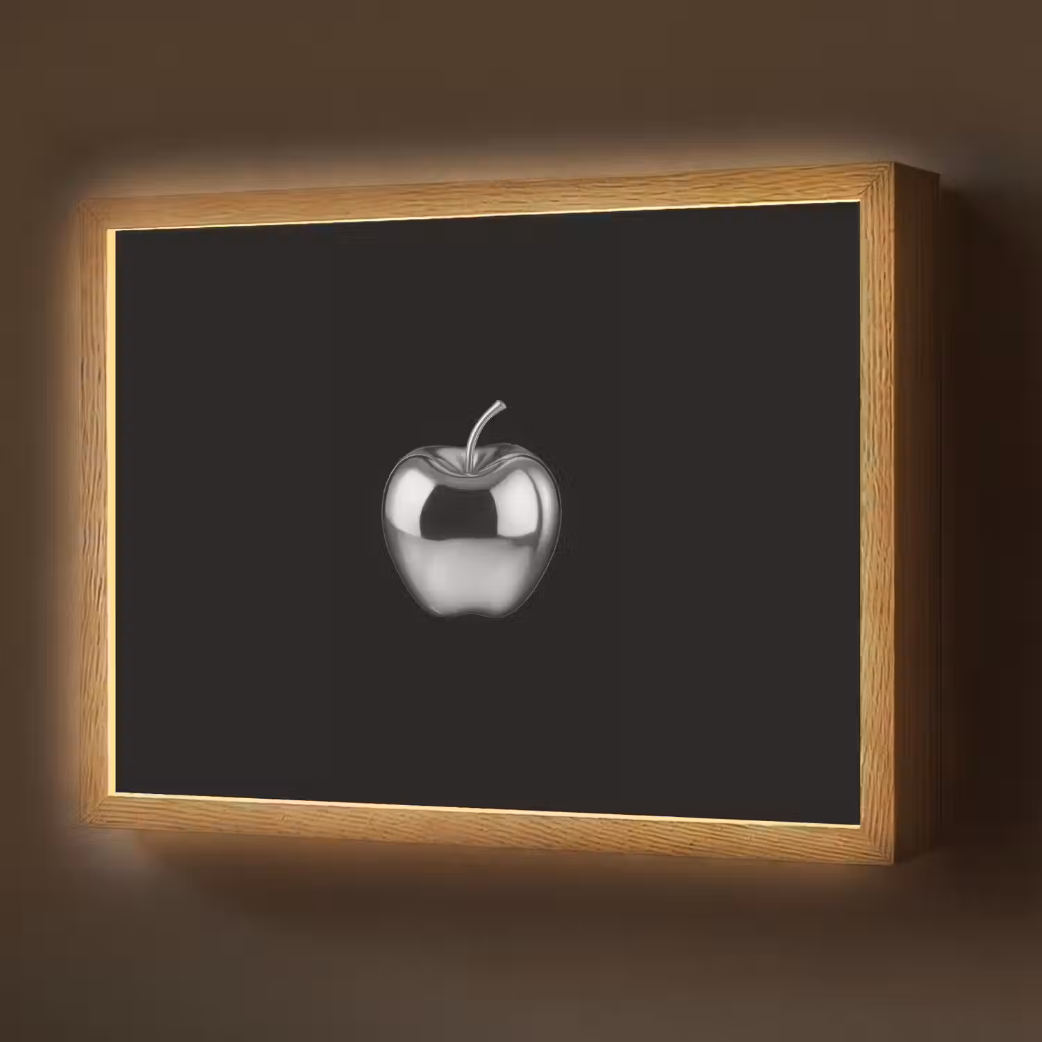 Appel - Metallic - Symmetrisch Light Box met batterij (Wandlamp) middel -z3d_website