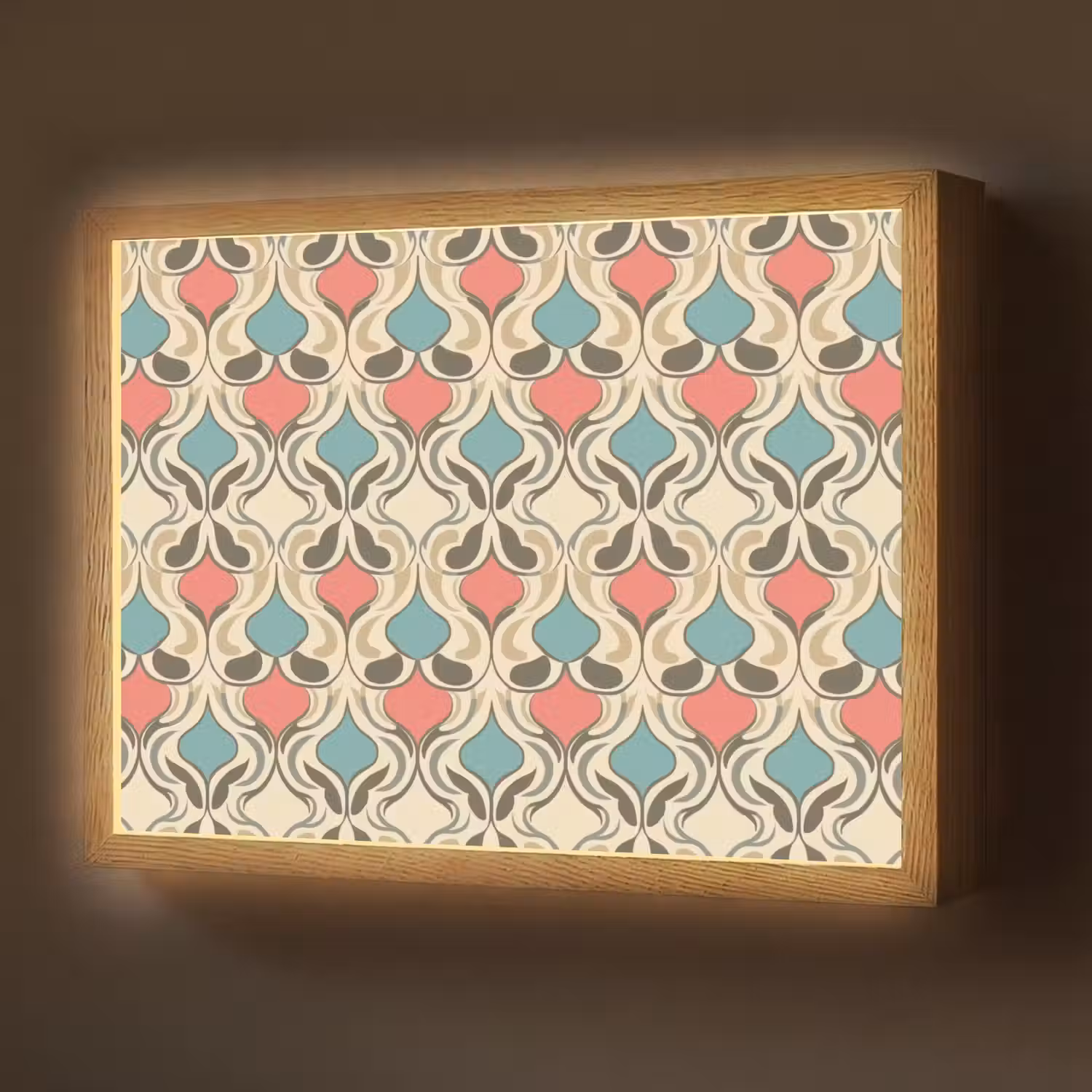 Barok - Retro - Kleurrijk Light Box met batterij (Wandlamp) middel 907 -z3d_website