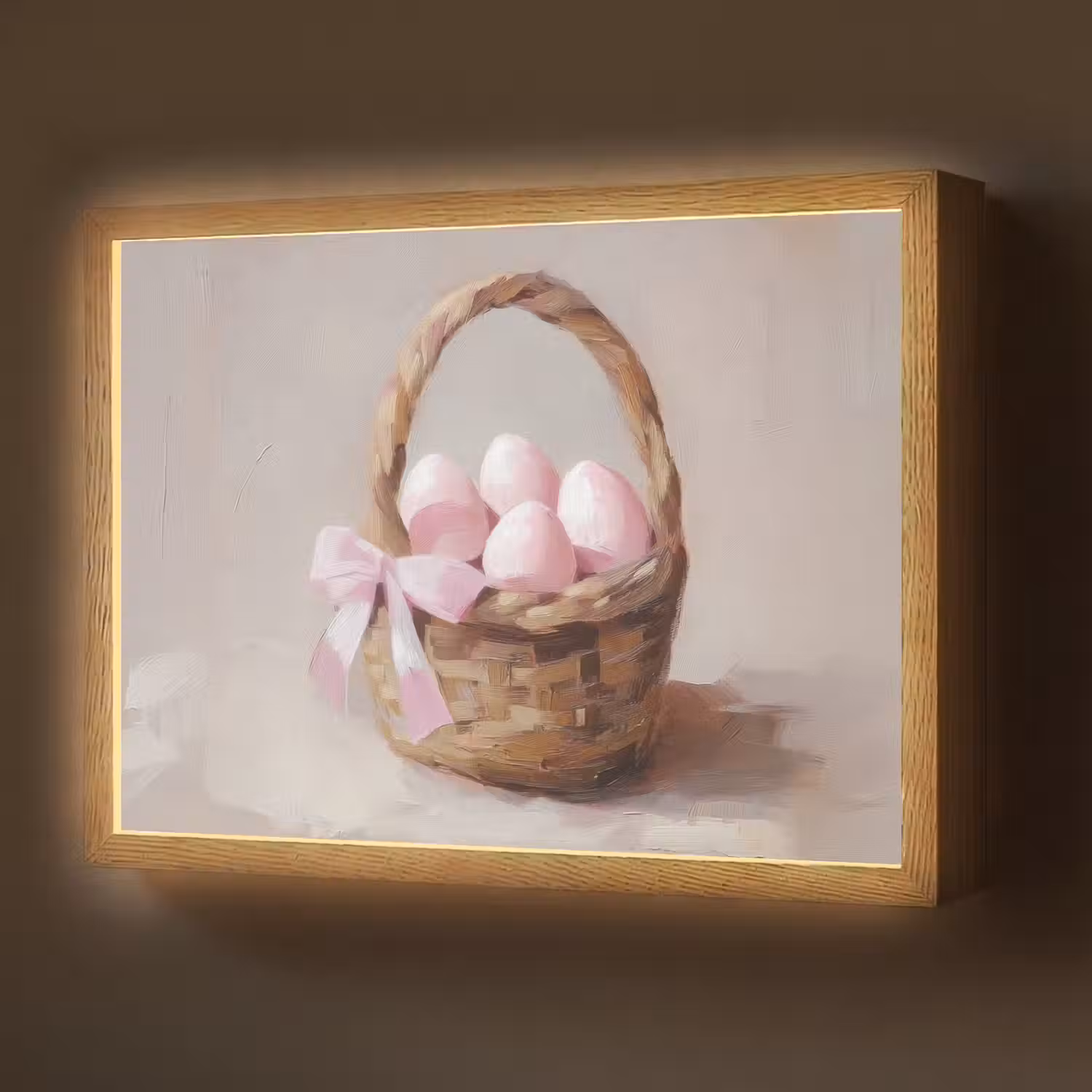 Mand - Eieren - Roze Light Box met batterij (Wandlamp) middel -z3d_website