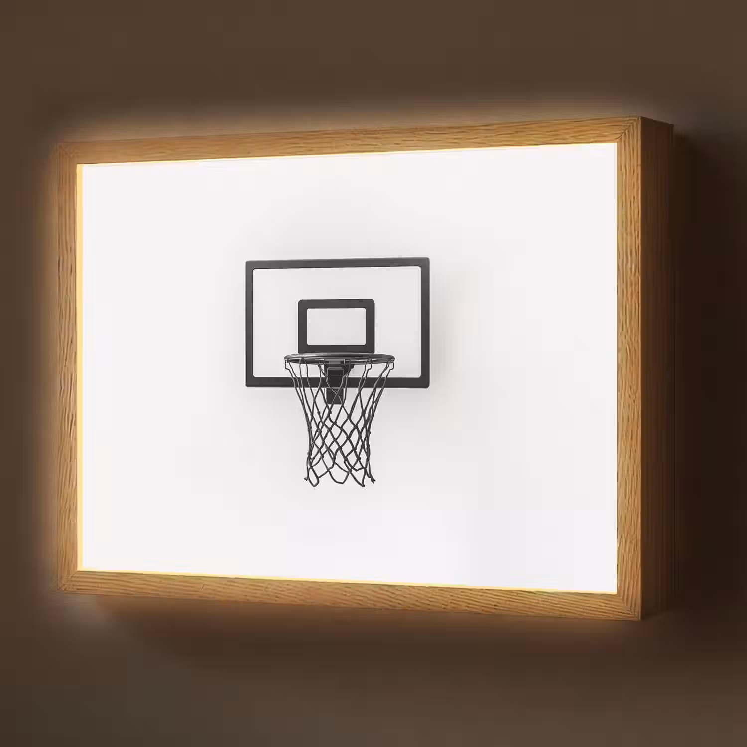 Basketbalbord - Minimalistisch - Zwart Light Box met batterij (Wandlamp) middel -z3d_website