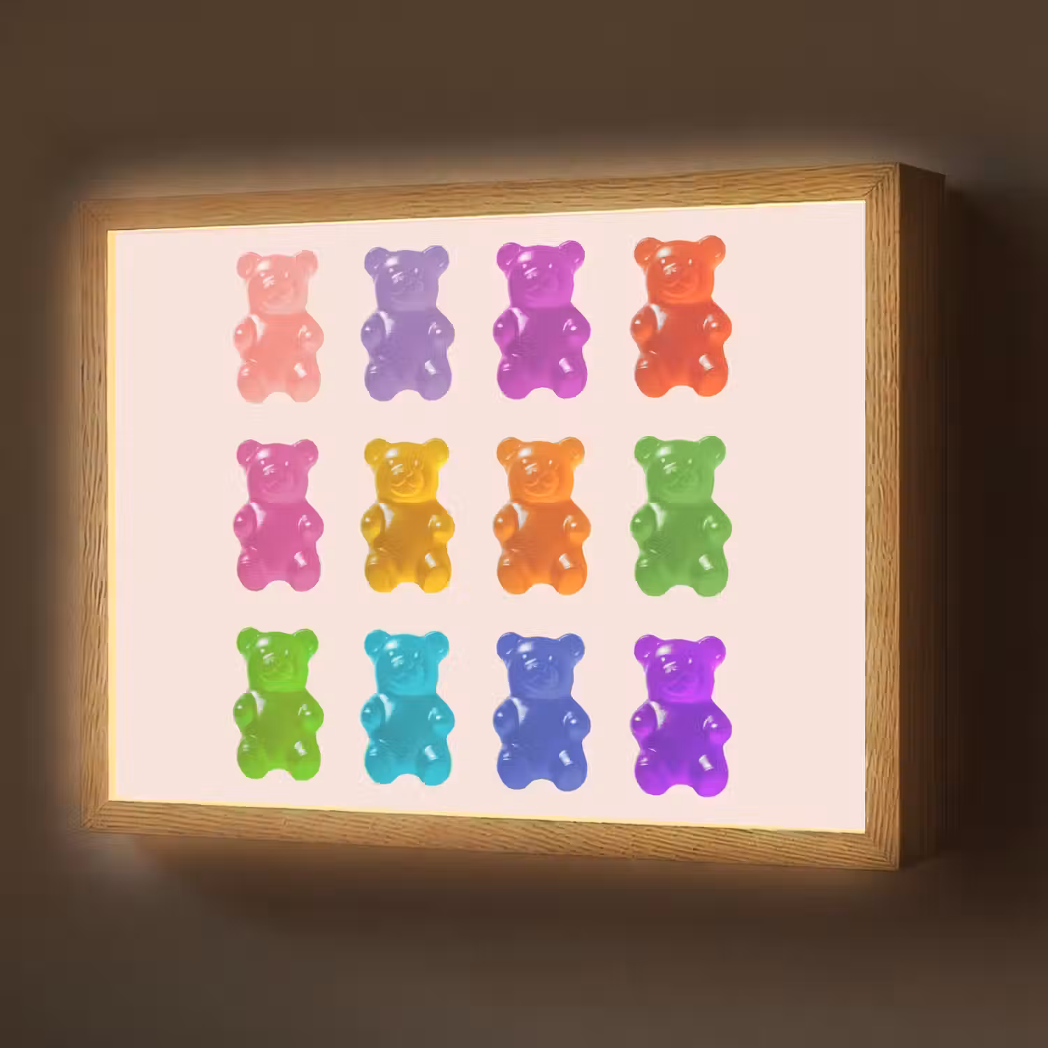 Beer - Kleurrijk - Snoep Light Box met batterij (Wandlamp) middel -z3d_website