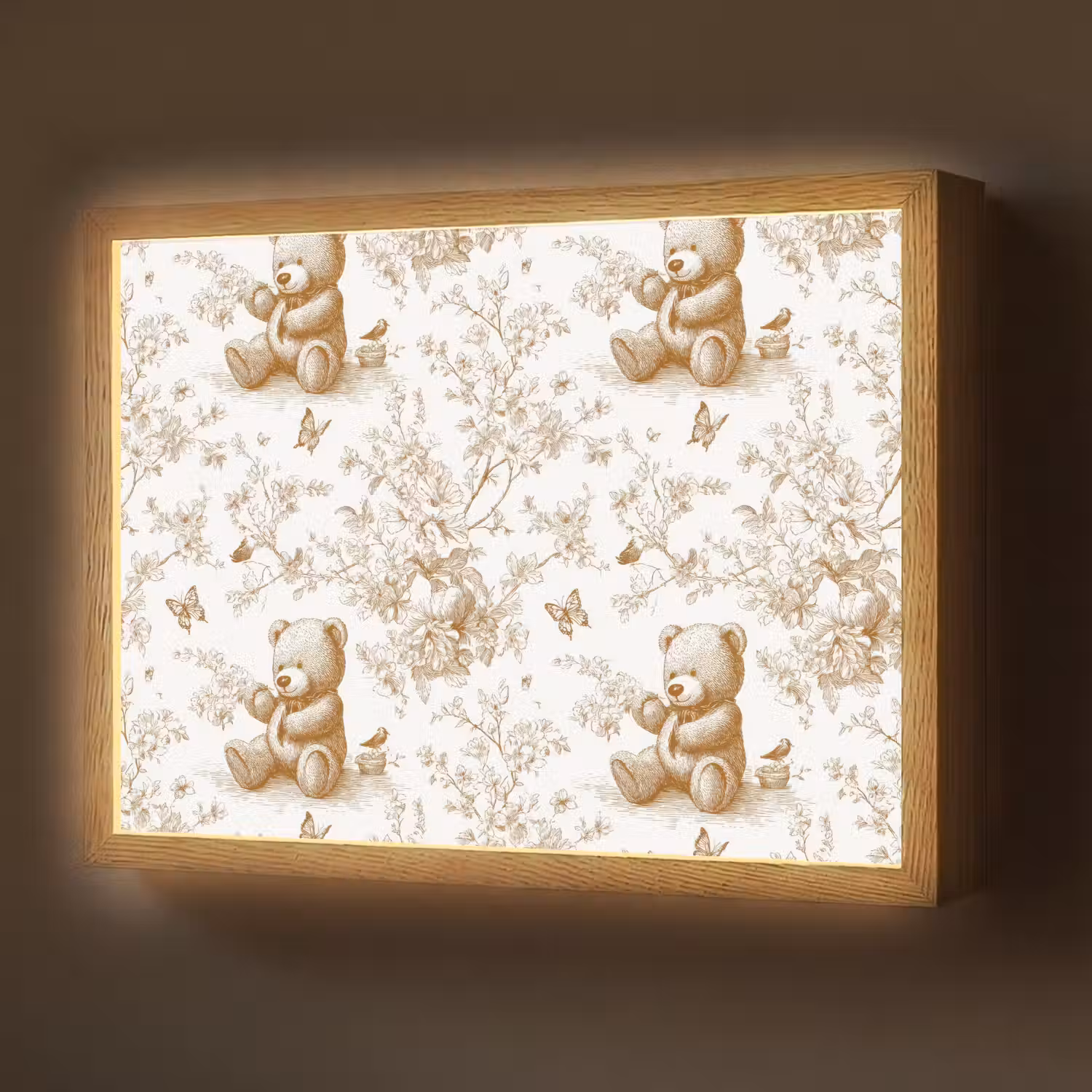 Beer - Tijdloos - Bruin Light Box met batterij (Wandlamp) middel 907 -z3d_website