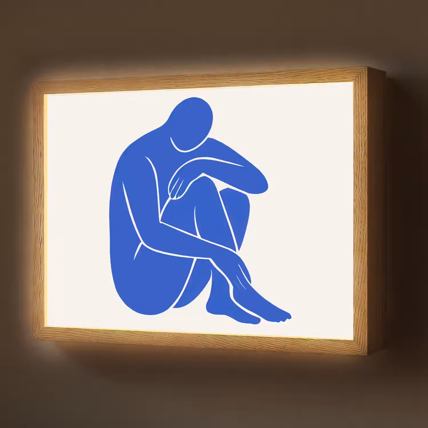 Lichaam - Abstract - Blauw Light Box met batterij (Wandlamp) middel -z3d_website