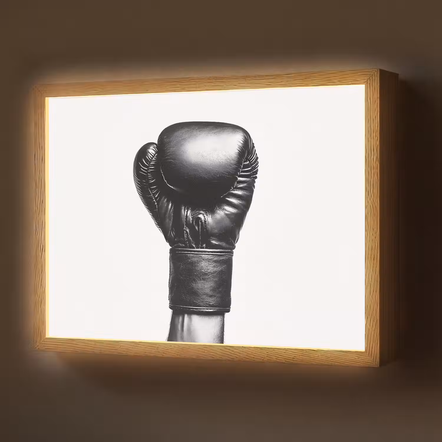 Bokshandschoen - Zwart - Hand Light Box met batterij (Wandlamp) middel -z3d_website