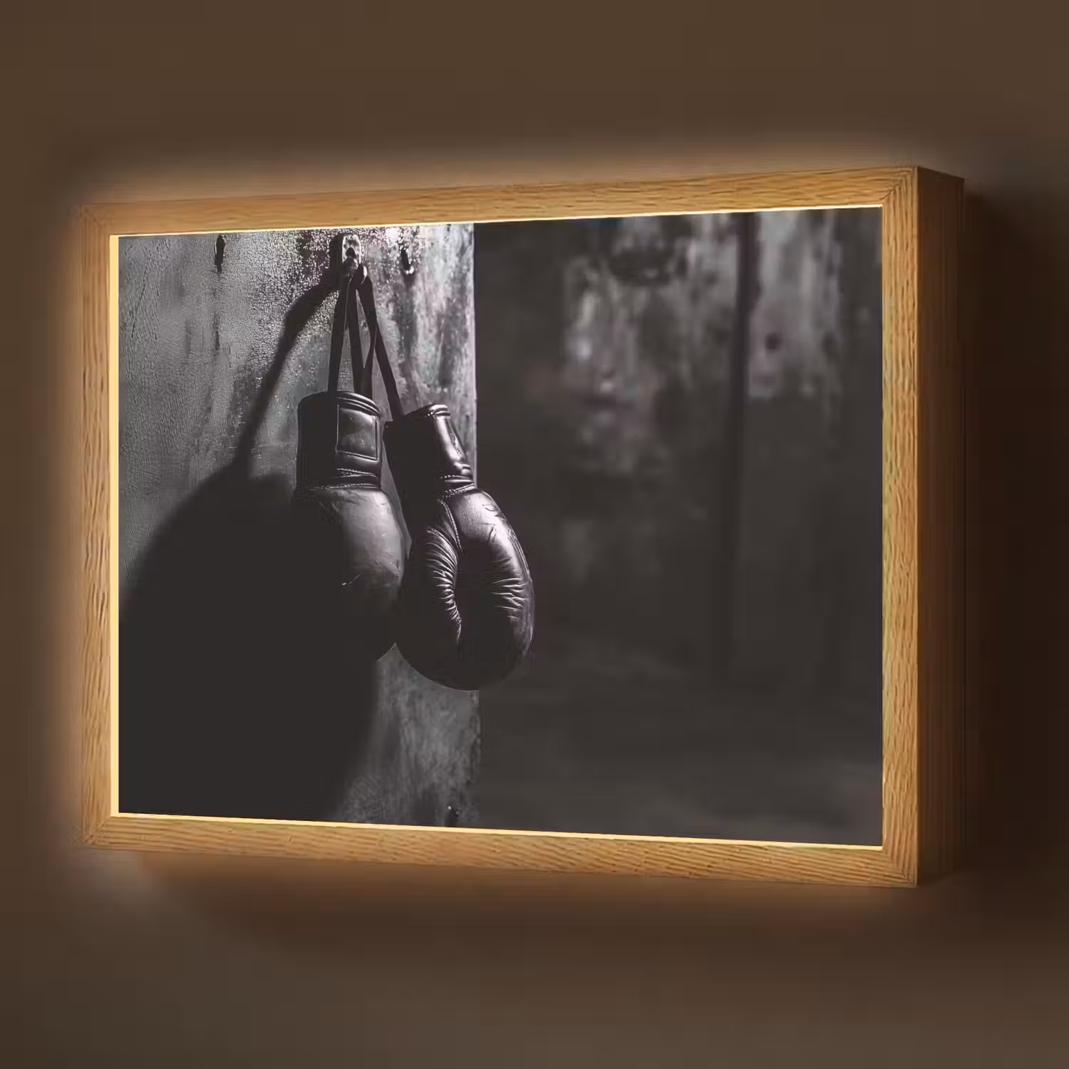 Bokshandschoenen - Muur - Duister - Zwart Light Box met batterij (Wandlamp) middel -z3d_website
