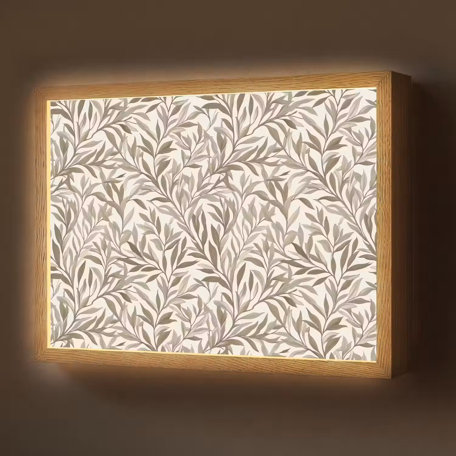 Takken - Botanisch - Taupe Light Box met batterij (Wandlamp) middel 907 -z3d_website