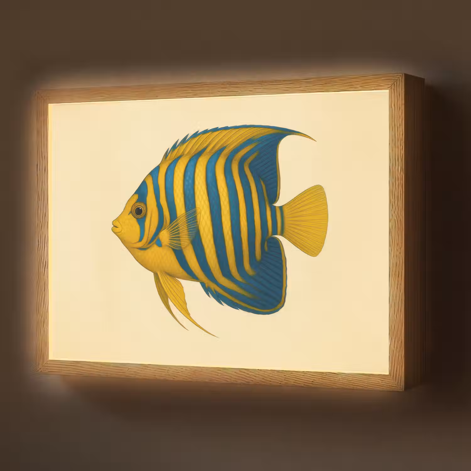 Felgeel - Vis - Strepen - Vinnen Light Box met batterij (Wandlamp) middel -z3d_website