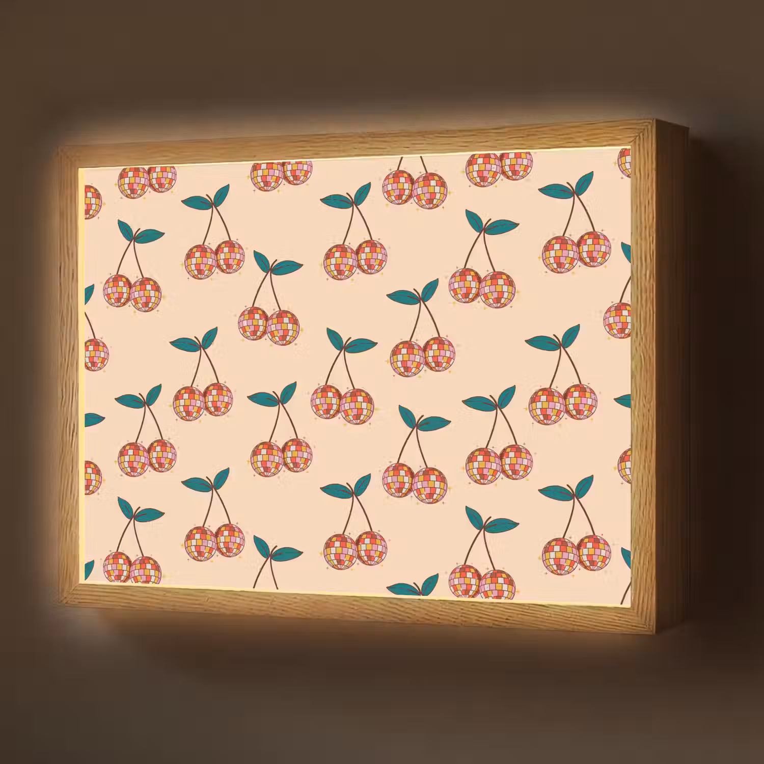 Kers - Disco - Patroon Light Box met batterij (Wandlamp) middel 907 -z3d_website