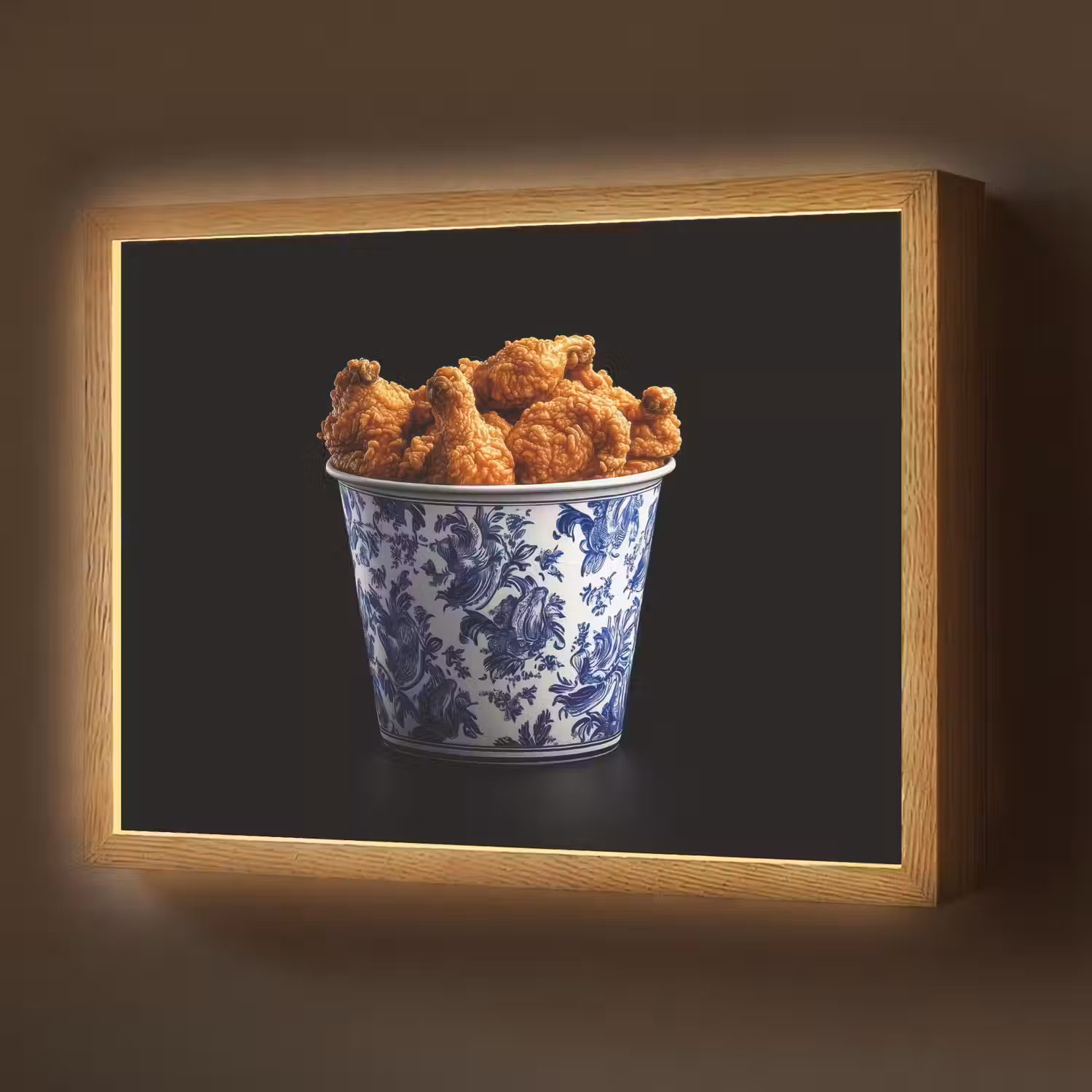 Kip - Bucket - Delfts blauw - Lekker Light Box met batterij (Wandlamp) middel -z3d_website