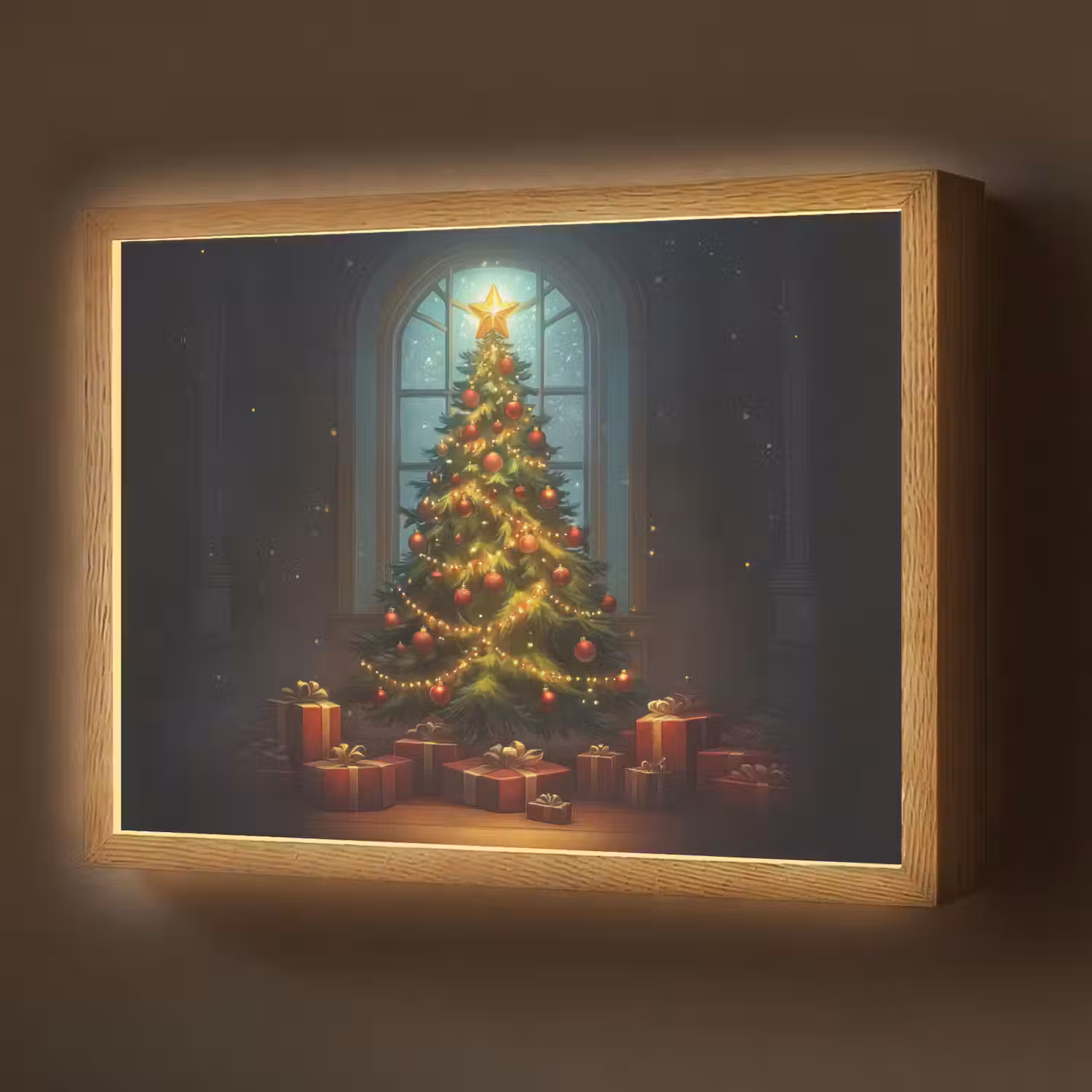 Kerstboom - Cadeau - Kerst - Winter Light Box met batterij (Wandlamp) middel -z3d_website