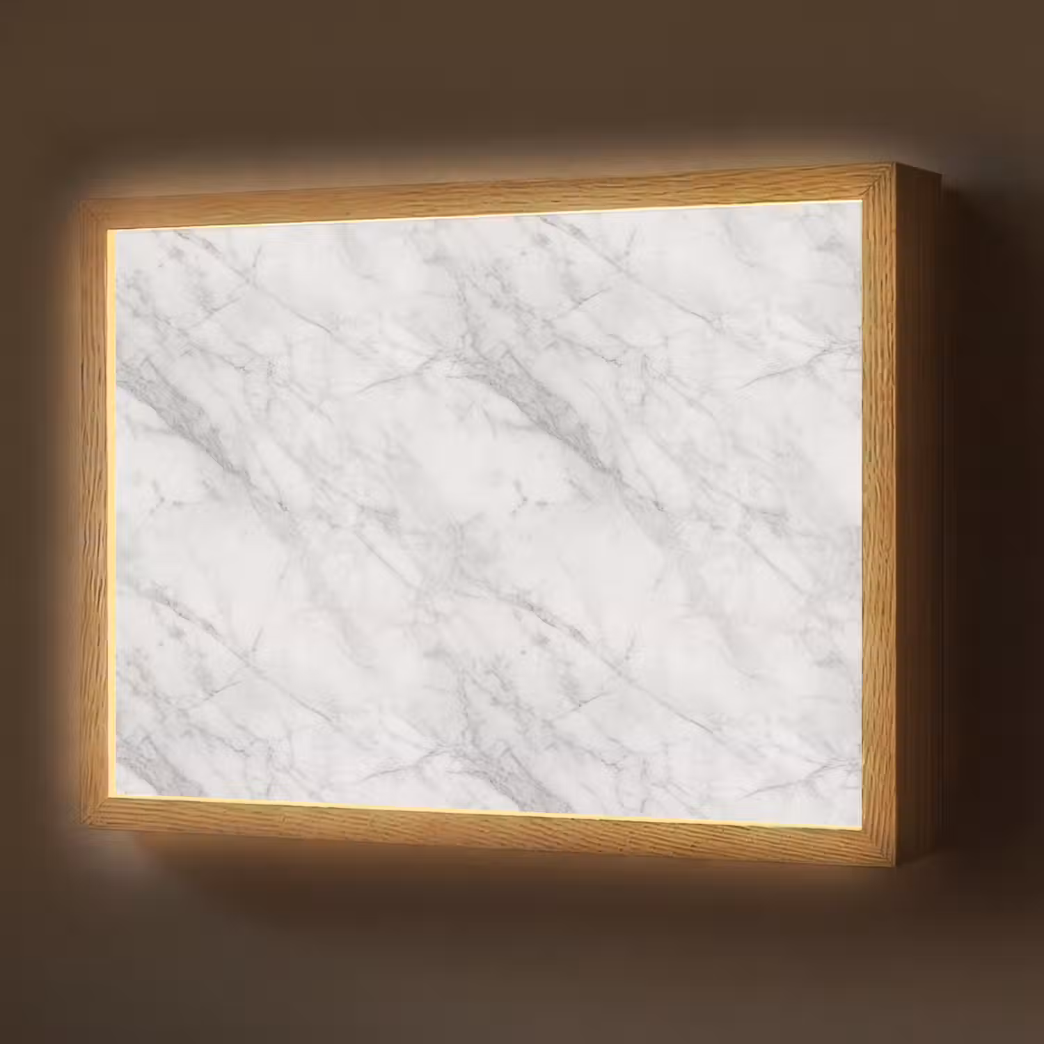 Klassiek - Marmer - Grijs Light Box met batterij (Wandlamp) middel 907 -z3d_website