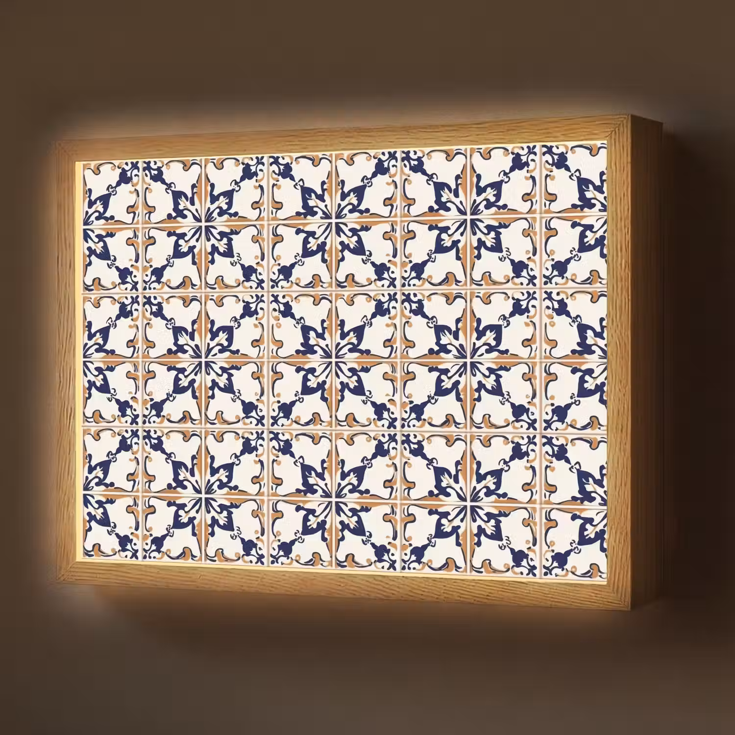 Klassiek - Patroon - Kleurrijk Light Box met batterij (Wandlamp) middel 907 -z3d_website