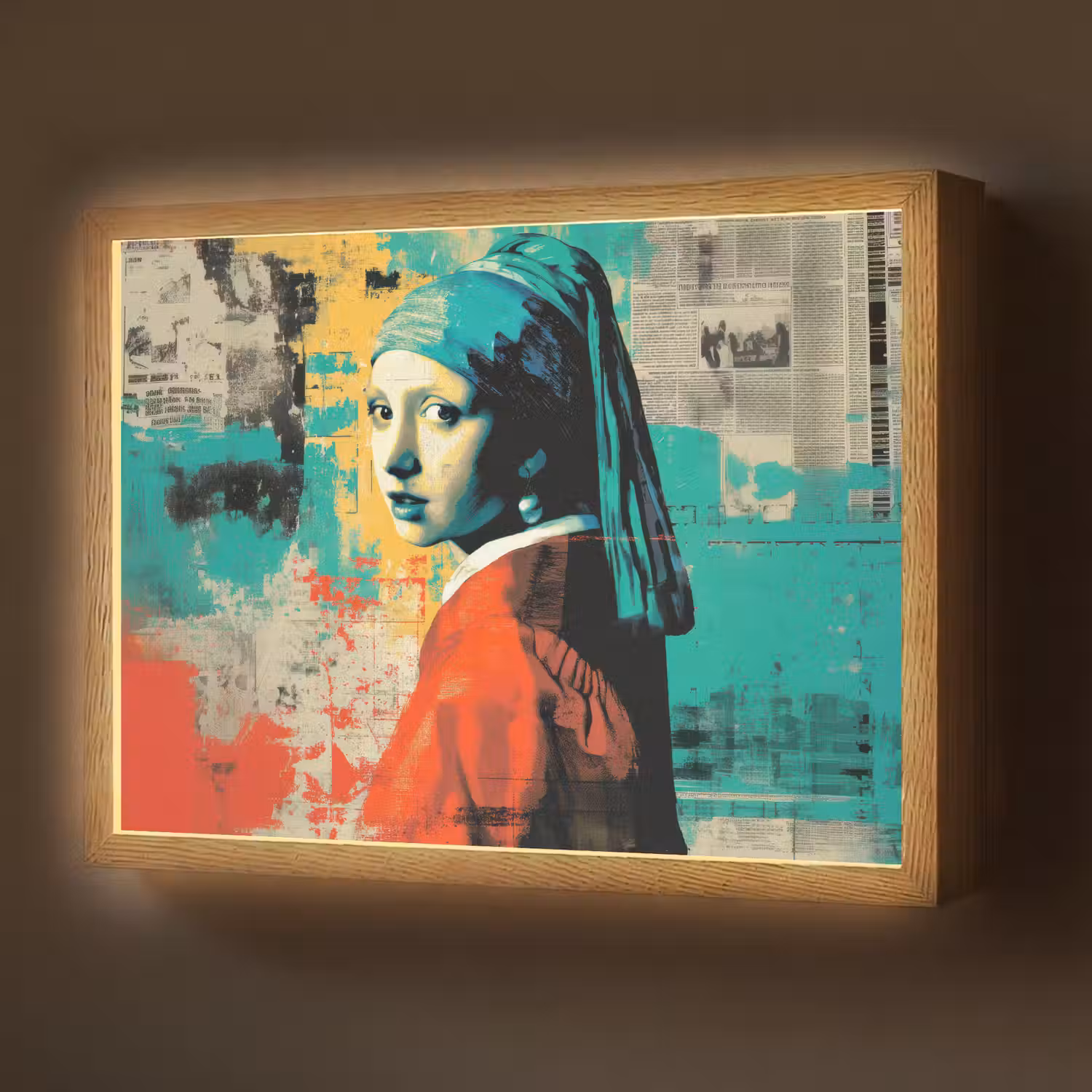 Klassiek - Pareloorbel - Streetartstijl - Kleurrijk Light Box met batterij (Wandlamp) middel -z3d_website