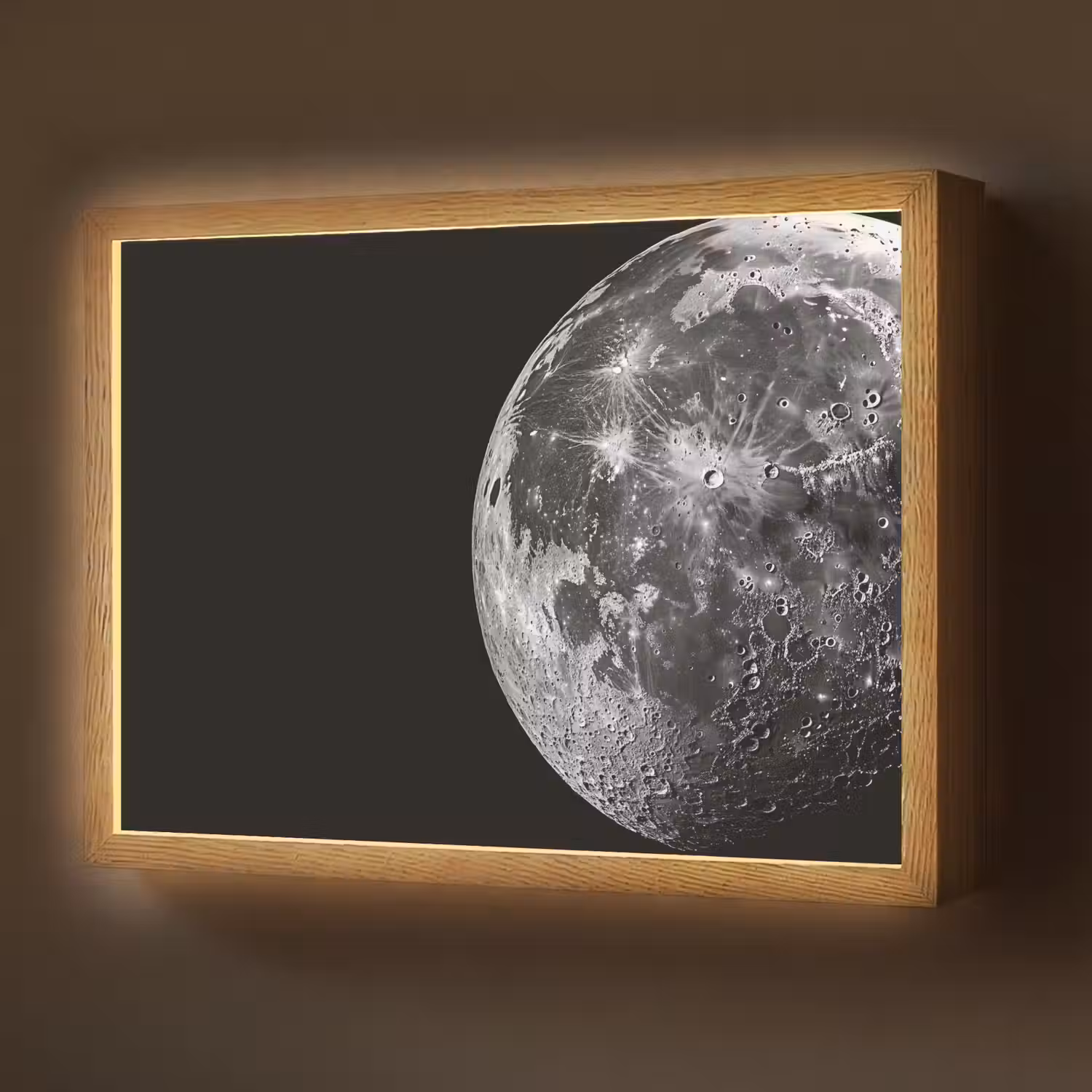 Close-up - Maan - Wit - Textuur Light Box met batterij (Wandlamp) middel -z3d_website