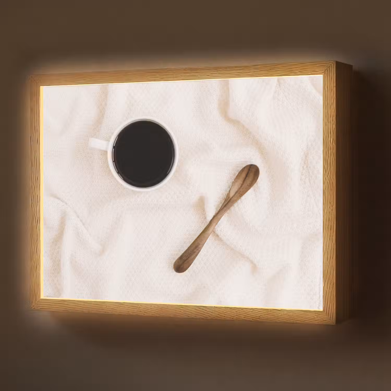 Koffie - Lepel - Mok Light Box met batterij (Wandlamp) middel -z3d_website