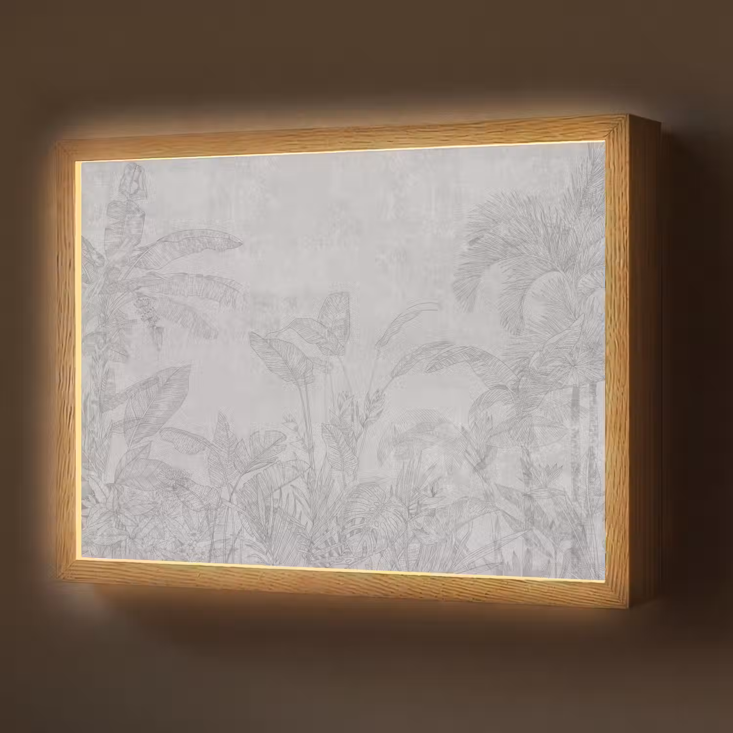 Beton - Patroon - Grijs Light Box met batterij (Wandlamp) middel -z3d_website