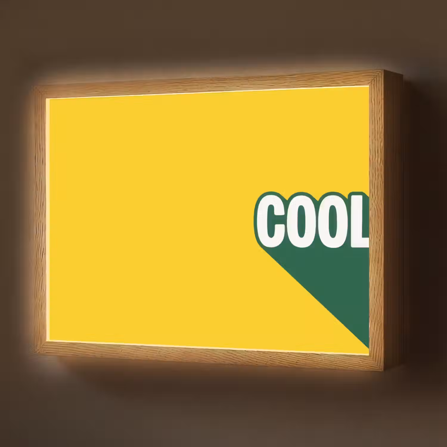 Cool - Geel - Groen Light Box met batterij (Wandlamp) middel -z3d_website