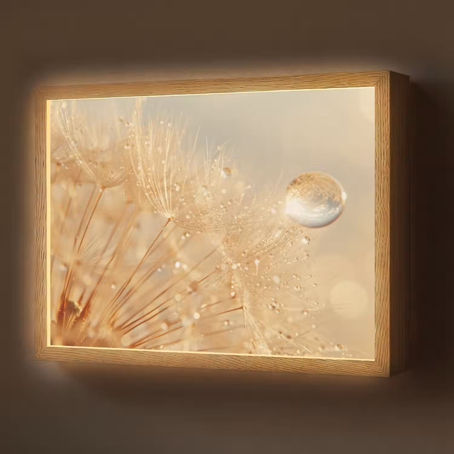 Paardenbloem - Water - Natuur - Planten - Modern Light Box met batterij (Wandlamp) middel -z3d_website
