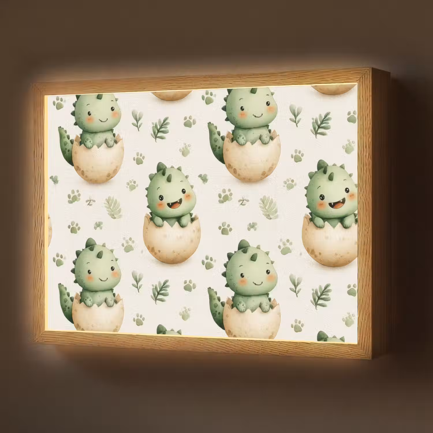Dino - Eieren - Groen Light Box met batterij (Wandlamp) middel 907 -z3d_website