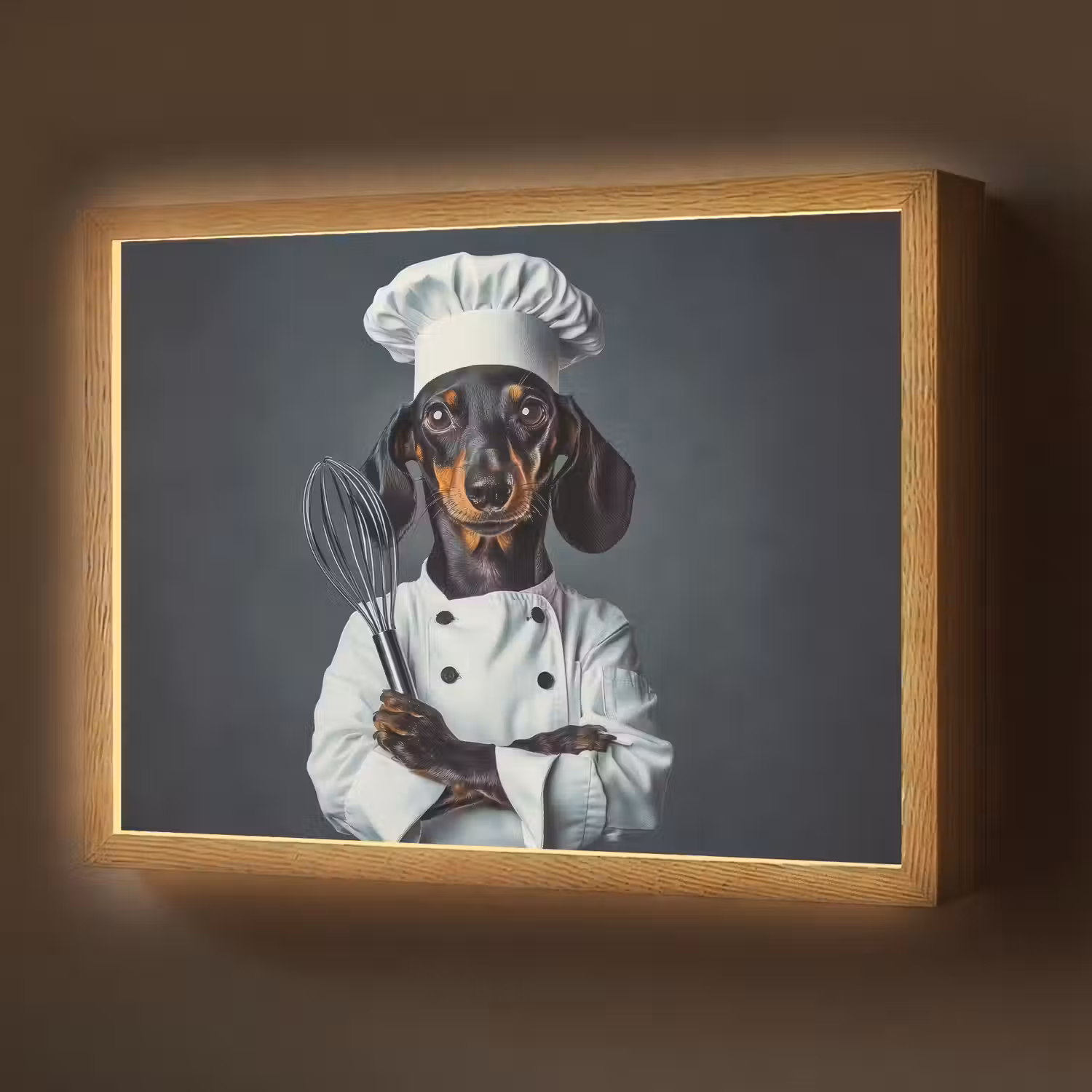 Hond - Garde - Kok Light Box met batterij (Wandlamp) middel -z3d_website
