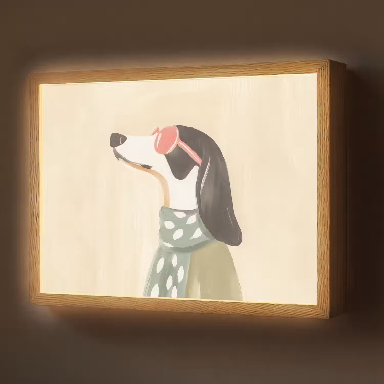 Hond - Zonnebril - Sjaal Light Box met batterij (Wandlamp) middel -z3d_website