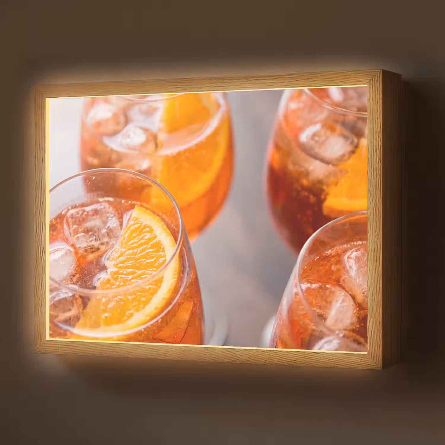 Drank - Sinaasappel - IJs - Zomer - Oranje Light Box met batterij (Wandlamp) middel -z3d_website