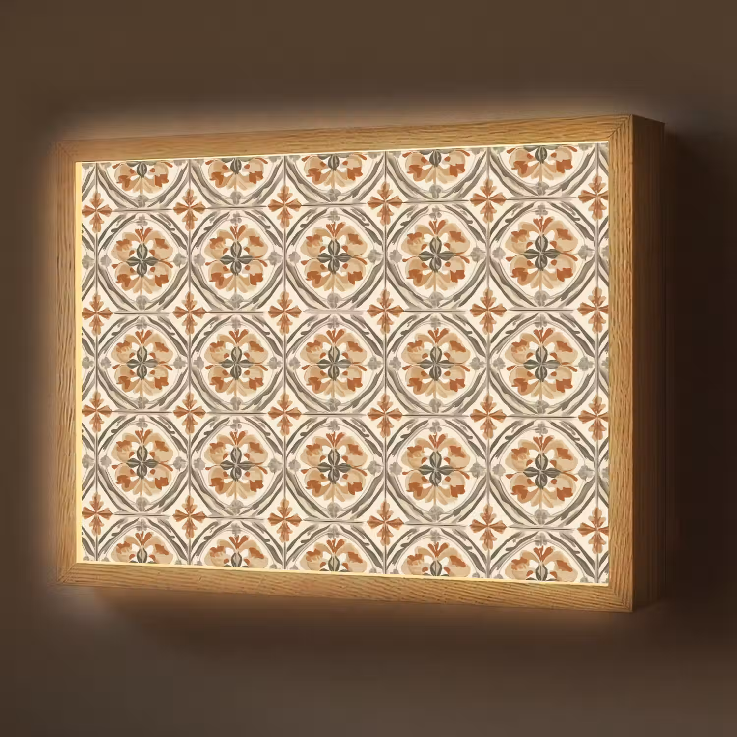Elegant - Antiek - Kleurrijk Light Box met batterij (Wandlamp) middel 907 -z3d_website
