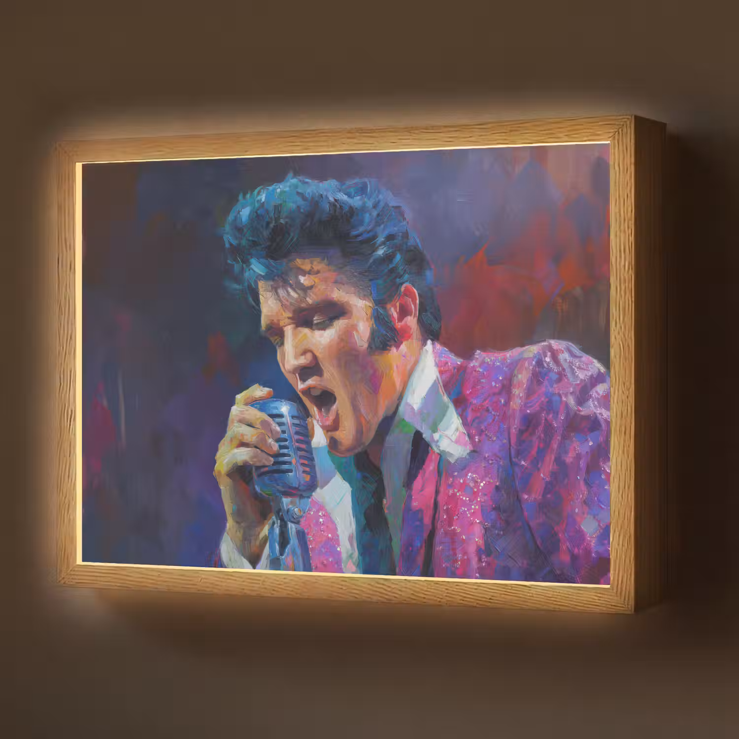 Expressief - Microfoon - Paars Light Box met batterij (Wandlamp) middel -z3d_website