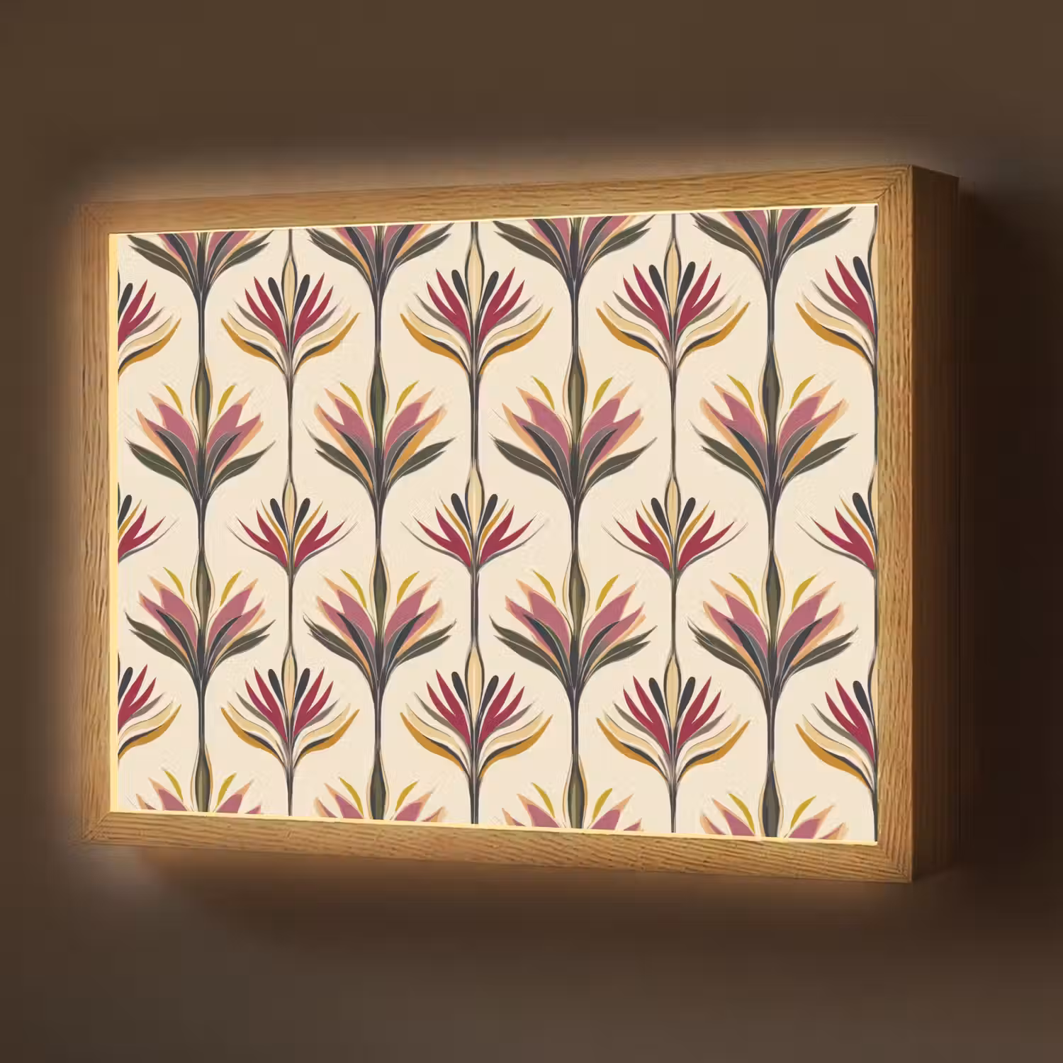Waaier - Motief - Kleurrijk Light Box met batterij (Wandlamp) middel 907 -z3d_website