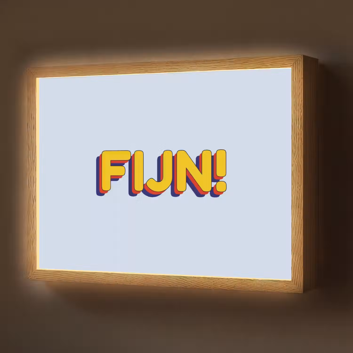 Fijn - Geel - Oranje Light Box met batterij (Wandlamp) middel -z3d_website