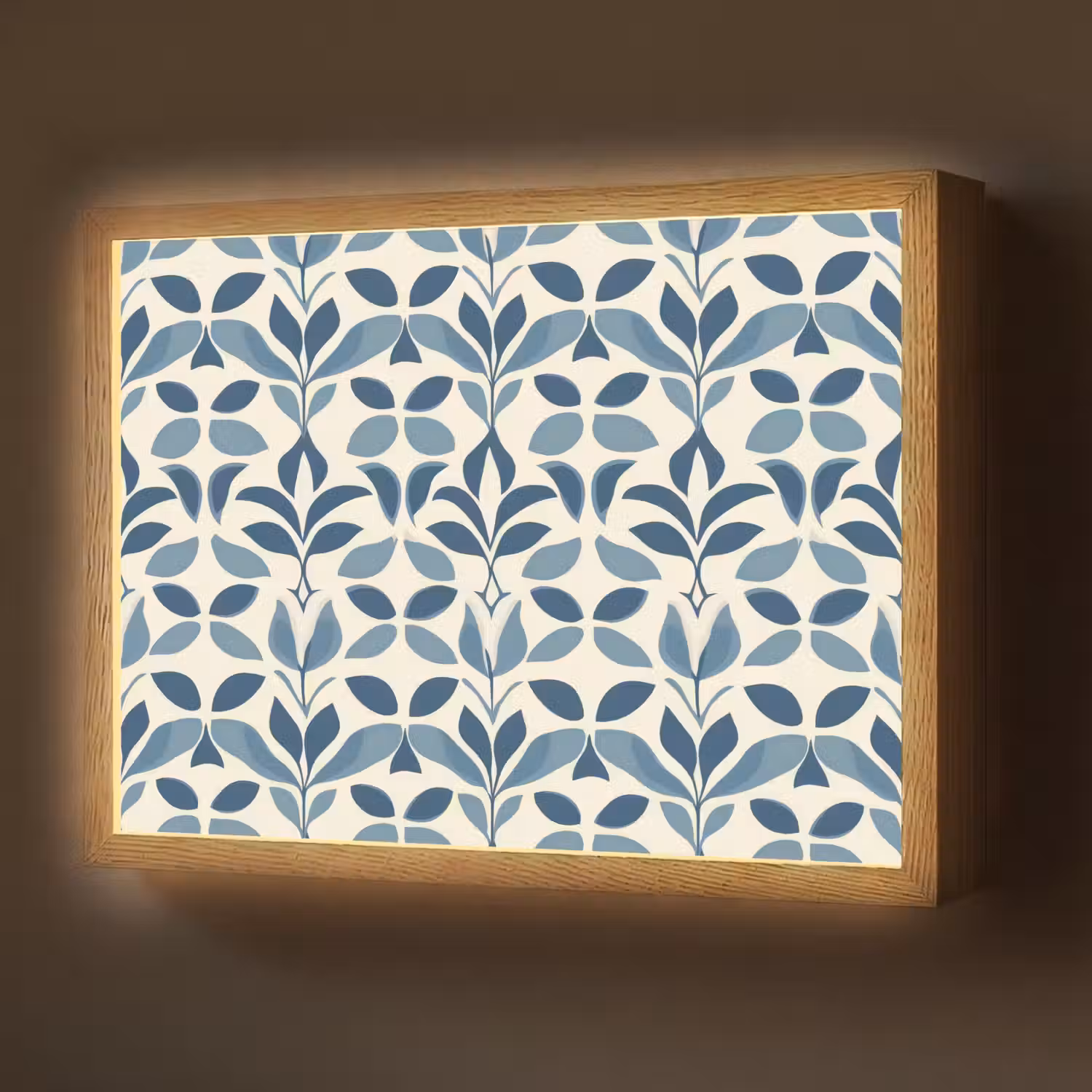 Flora - Modern - Blauw Light Box met batterij (Wandlamp) middel 907 -z3d_website