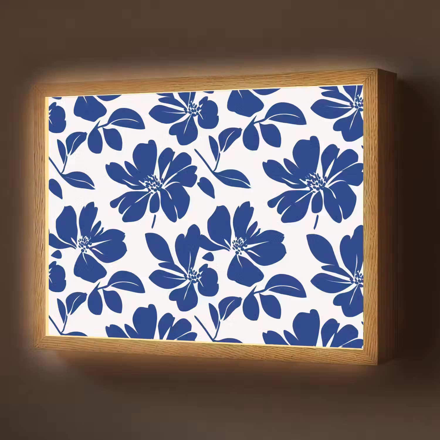Floraal - Modern - Blauw Light Box met batterij (Wandlamp) middel 907 -z3d_website