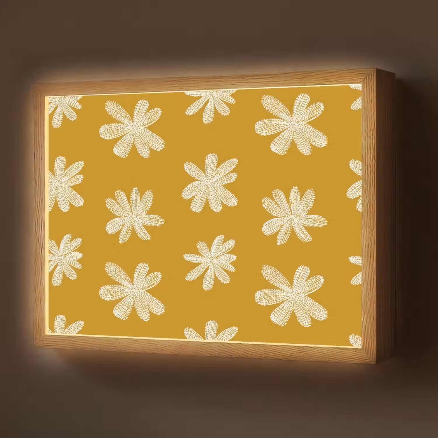 Bloem - Speels - Okergeel Light Box met batterij (Wandlamp) middel 907 -z3d_website
