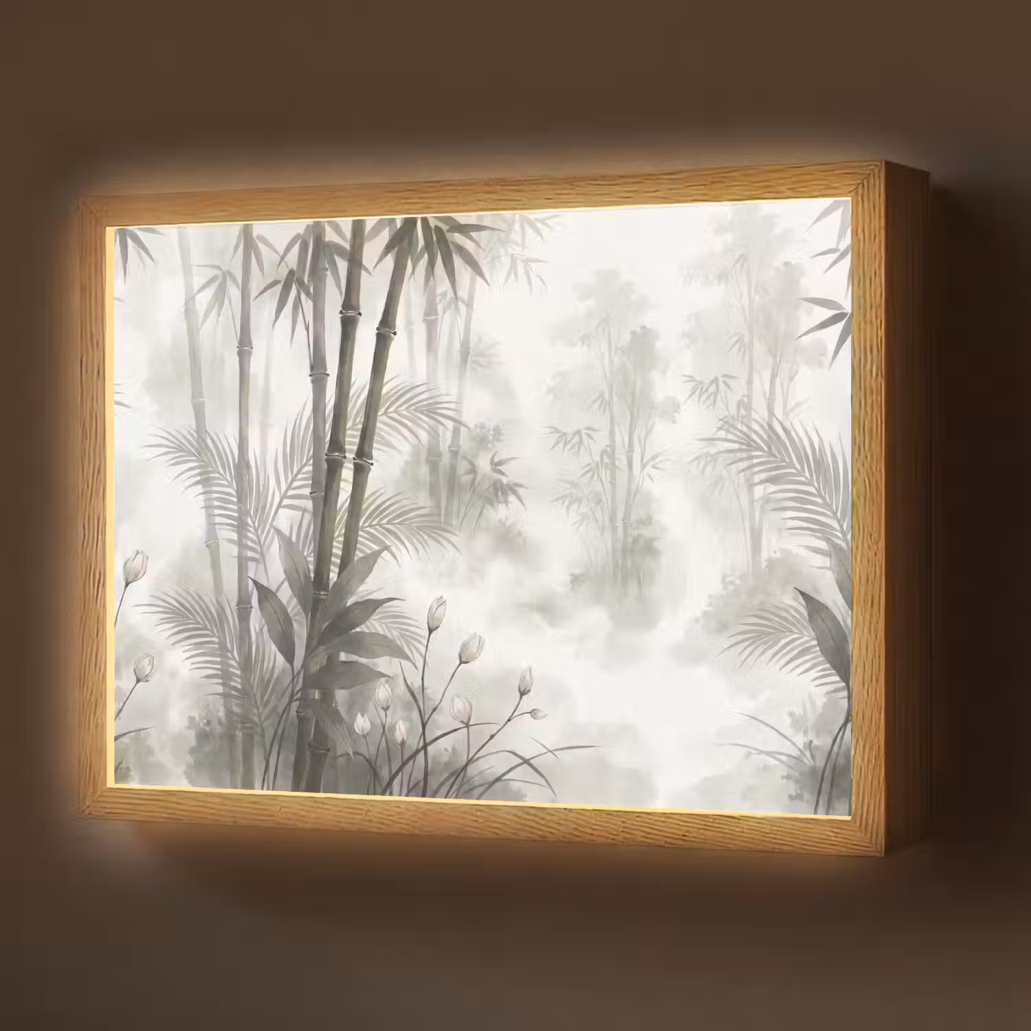Bloemen - Knop - Tuin - Illustratie - Wit Light Box met batterij (Wandlamp) middel -z3d_website