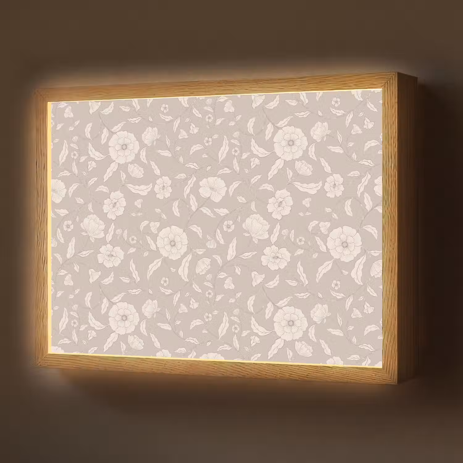 Bloemen - Blaadjes - Patroon Light Box met batterij (Wandlamp) middel 907 -z3d_website