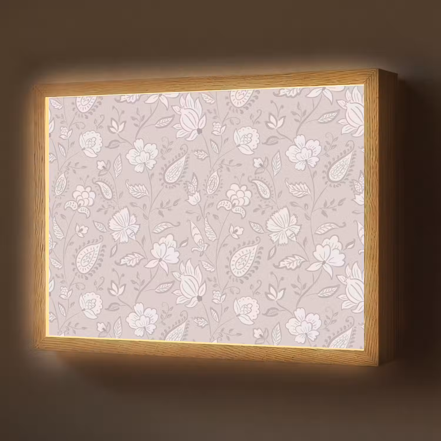 Bloemen - Getekend - Lavendel Light Box met batterij (Wandlamp) middel 907 -z3d_website