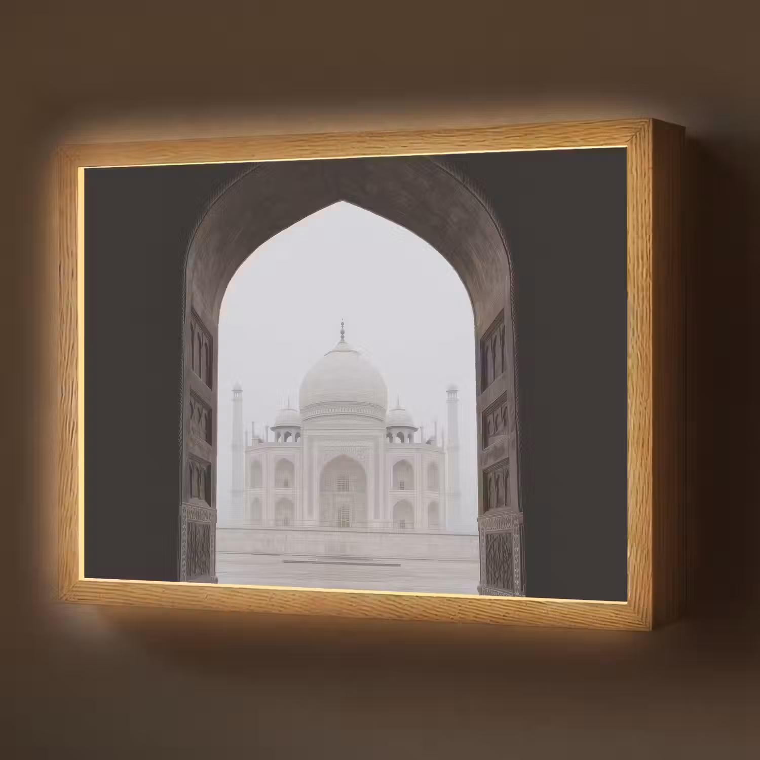 Poort - Symmetrische koepel - Minaretten - Moskee Light Box met batterij (Wandlamp) middel -z3d_website