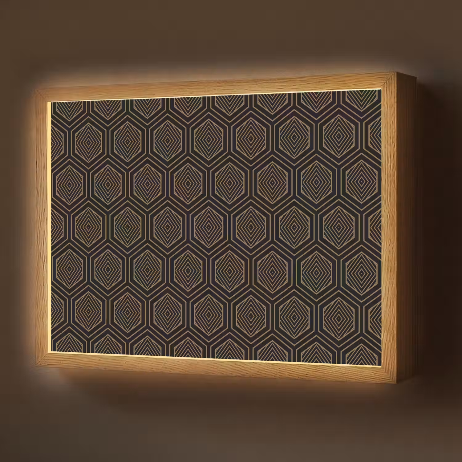 Goud - Zwart - Tunnel Light Box met batterij (Wandlamp) middel 907 -z3d_website