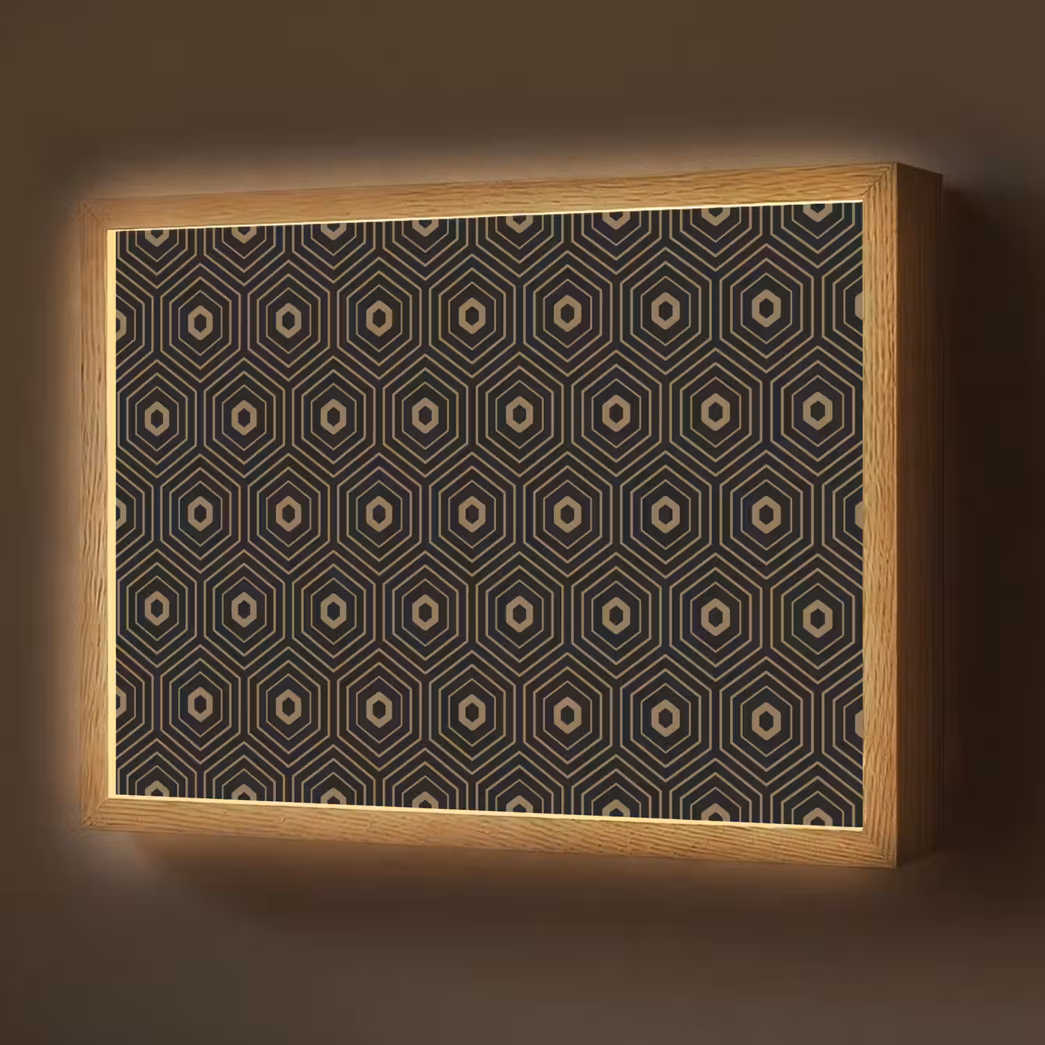 Goud - Illusie - Patroon Light Box met batterij (Wandlamp) middel 907 -z3d_website
