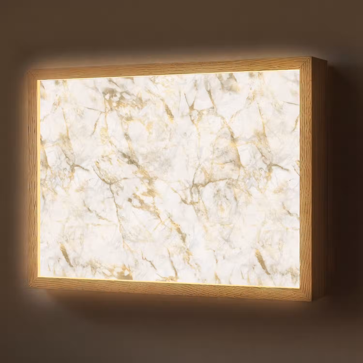 Goud - Licht - Nerf - Marmer Light Box met batterij (Wandlamp) middel 907 -z3d_website