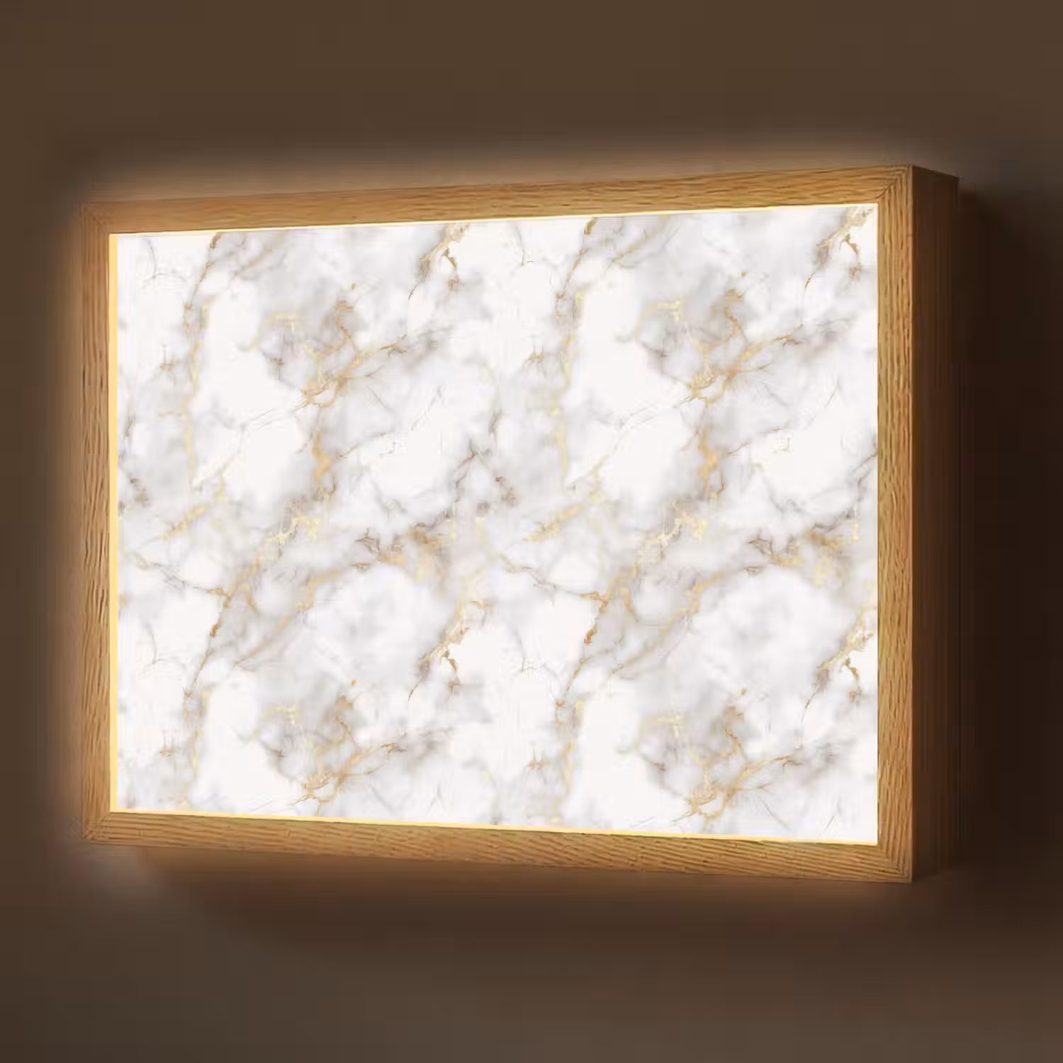 Gouden aders - Marmer - Wit Light Box met batterij (Wandlamp) middel 907 -z3d_website