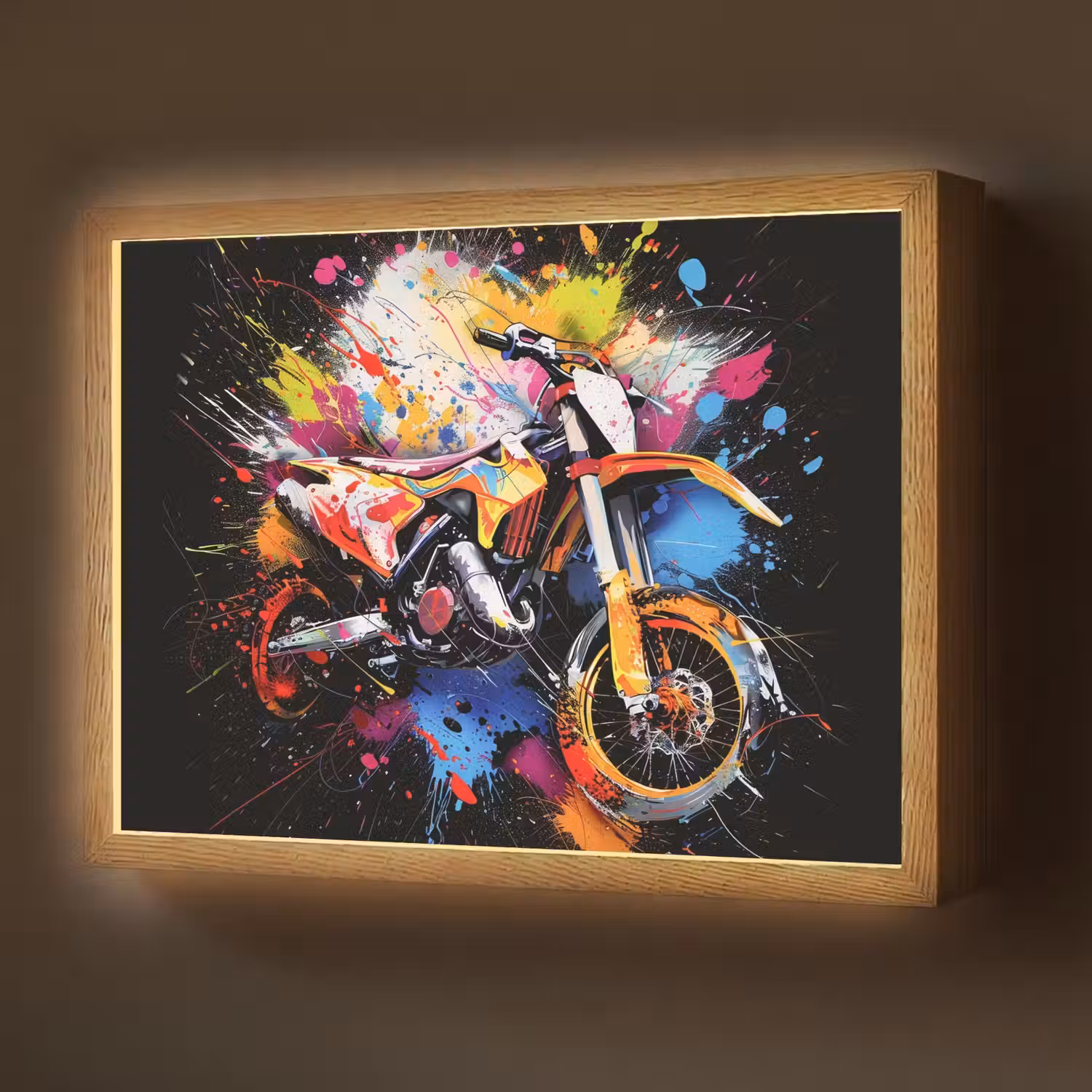 Graffiti - Sport - Motor - Motorcross Light Box met batterij (Wandlamp) middel -z3d_website